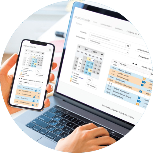 gestión de turnos y atenciones - manosimple